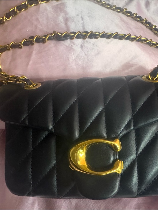 Coach Handbags - Coach Black Quilted Shoulder Bag with Gold Hardware